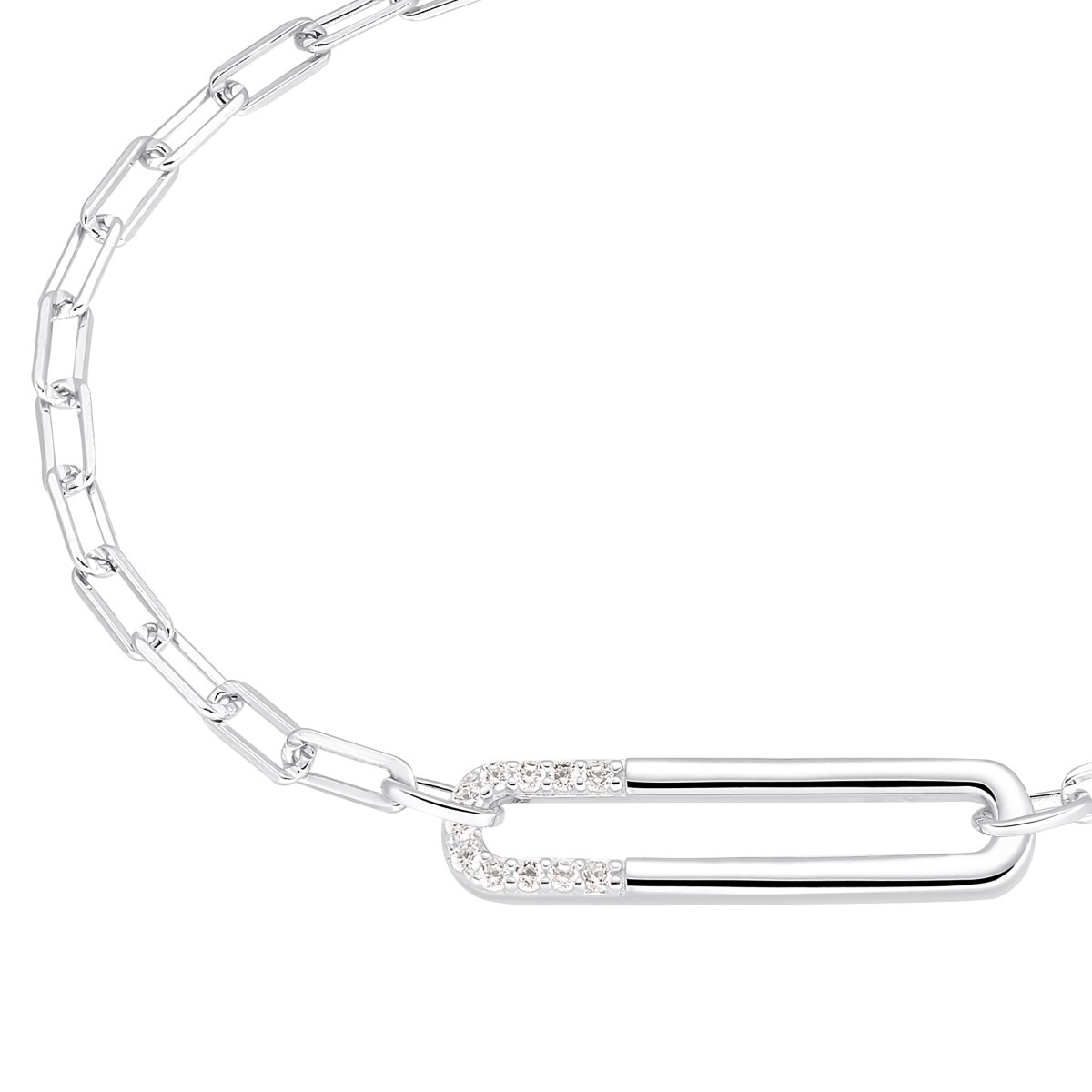 s.Oliver 2034978 - Bracciale da donna in argento Sterling 925, con zirconi, 17 + 3 cm, in confezione regalo, misura unica, Argento sterling, Zirconia cubica