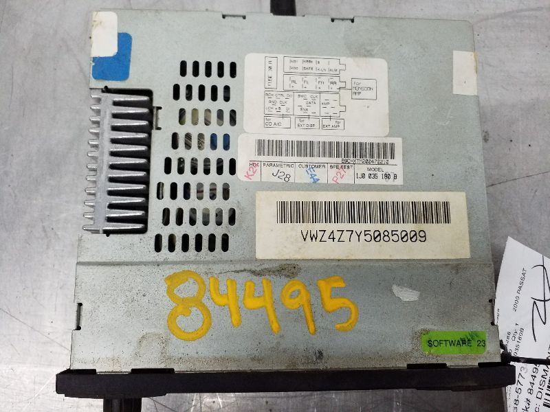 Audio Equipment Radio VIN J 8th Digit Includes City Fits 99-09 GOLF 183693