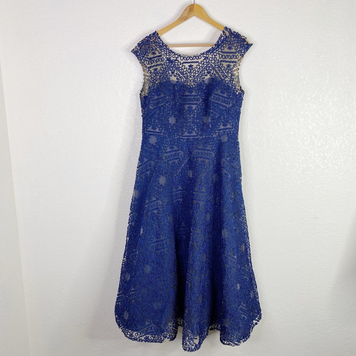 BHLDN Anthropologie Sara Emanuel Womens Size Blue Presley Maxi Dress  Wedding