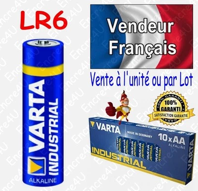 Piles LR6 LR06 AA VARTA INDUSTRIAL MN1500 Alcaline x 1 2 4 8 10 20 30 40 50 100