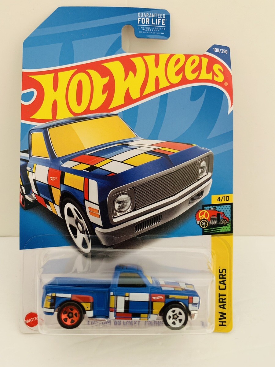 Hot Wheels Art Cars *4/10* Custom '69 Chevy Pickup Car Figure (108