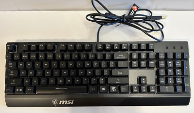 MSI Vigor GK30 USB Wired Gaming Keyboard with RGB Backlight/tested and working