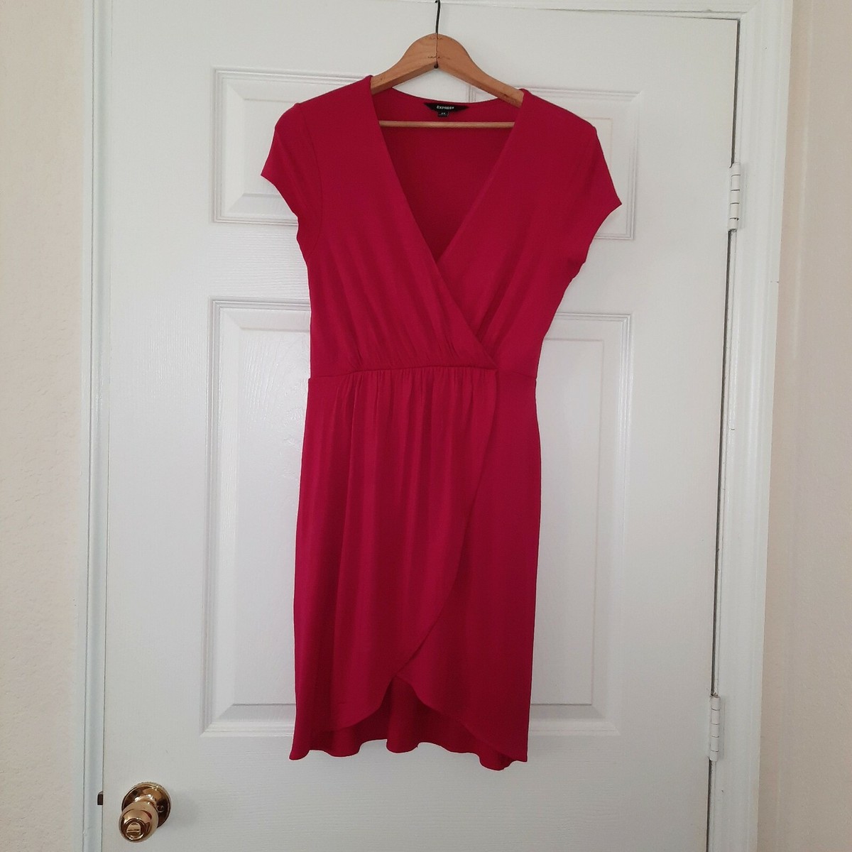 Pink Express Empire Waist Wrap Dress