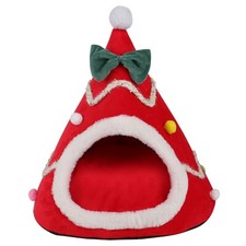 Pet House Small Tent Warm Pet Sleeping Bed Indoor Cave Nest Christmas Cat Dog
