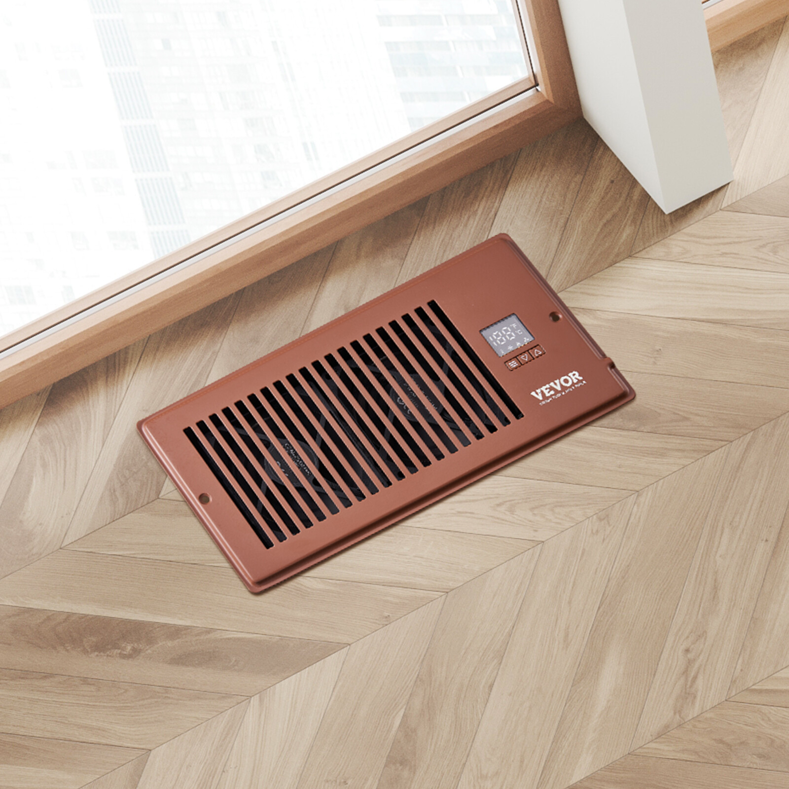 VEVOR Quiet Register Booster Fan Heating / Cooling 4 x 10” Registers Brown IDEAL IJL