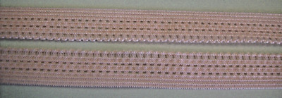 Elastic Pink Picot Edge Lingerie PANTY & SLIP WAIST ELASTIC   5/8''  x 10 Yds NEW