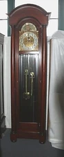 Antique HERSCHEDE Long Case GRANDFATHER CLOCK 92"H.Moon Dial.Westminster. Works 
