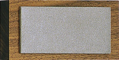 Eze-Lap Diamond Sharpener 52F 4'' x 2''. Sharpening surface mounted on walnut bloc