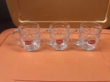 Rare VTG Watneys Beer Barrel Dema Glass Mug Stein Lot Crown England Small 3.75”