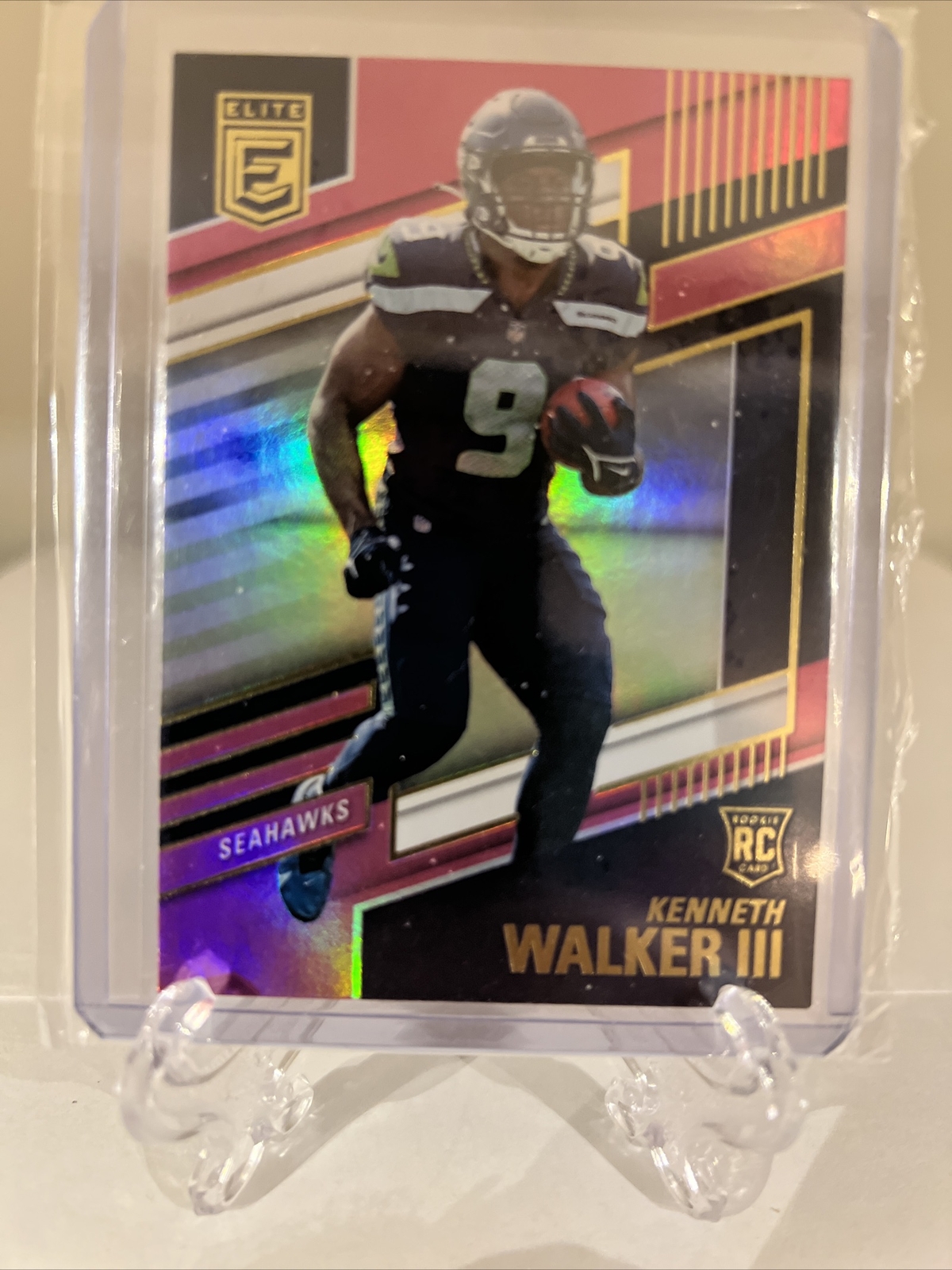 2022 Donruss Elite Kenneth Walker III Pink Parallel Rookie RC #110 Seahawks