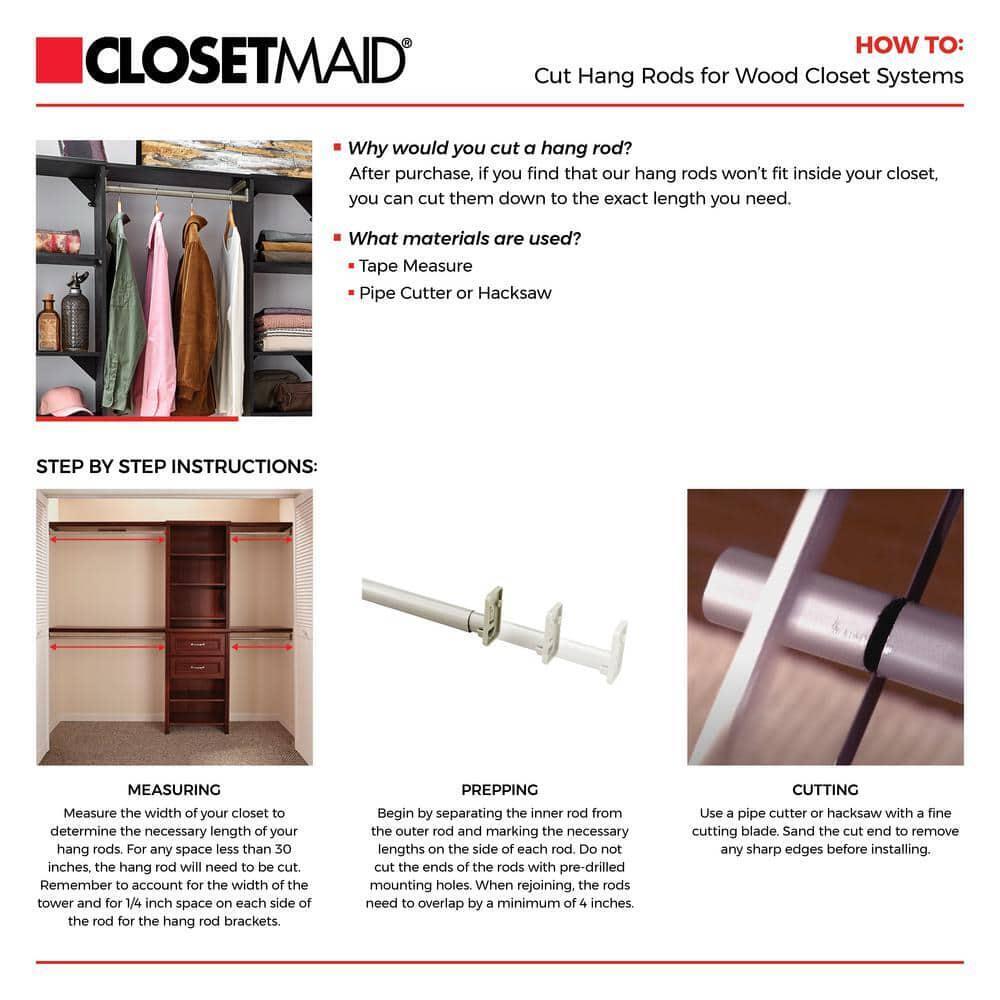 ClosetMaid White Standard Reach Walk In Closet Wall Cabinet