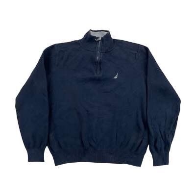 Moderner Nautica 1/4 Zip basic Pullover Sweatshirt - Small Herren
