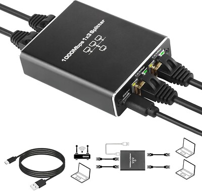 Lan Splitter 1 Auf 3, Lan Switch 3 Port Lan Verteiler 1 Auf 3 Lan Switch Lan ...