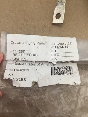 NEW Crown Integrity Forklift Parts 114267 Rectifier AS 259a920