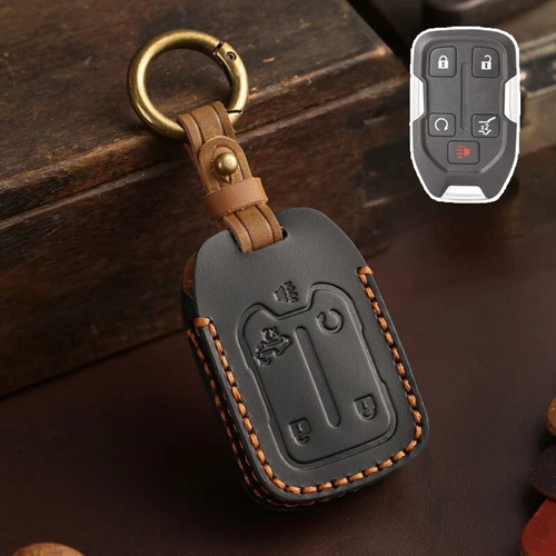 Funda protectora de cuero para llavero de coche de 5 botones para Chevy Silverado ACADIA NUEVO - Imagen 8 de 13