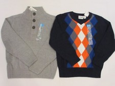 NEW LOT OF 2 BOYS THE CHILDREN S PLACE L/S SWEATERS, SIZE X-SMALL 4