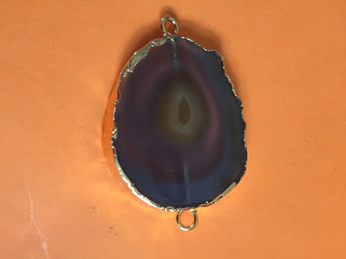 Agate Pendant Necklace Stone Gemstone antique Brass Beauty Cabochon. - Picture 2 of 2