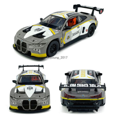 1/32 BMW M4 GT3 Model Car Diecast Toy Vehicle Boys Toys Kids Gifts Gray-White
