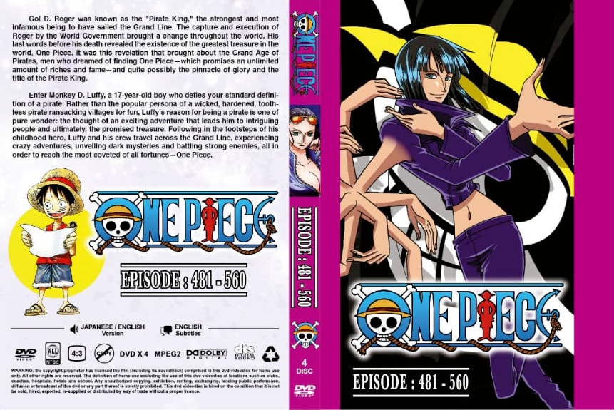 Anime DVD One Piece Series Box 1 -8 (Episode 1 - 640) English Dub