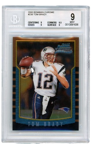 PSA 9 TOM BRADY 2000 PACIFIC PARAMOUNT #138 PREMIERE DATE RC