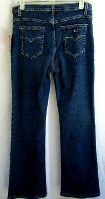 VTG HIGH WAISTED..FLARED..STRETCH..DENIM JEANS..NEW OLD STOCK..USA MADE..sz 9/10