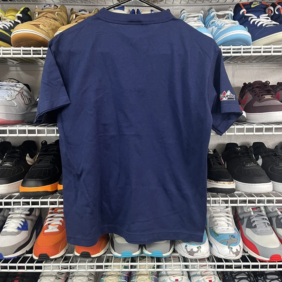 Vtg 90s Juvenil Notre Dame Fighting Irish Manga corta Dos botones Azul con trébol L Foto 3 de 4