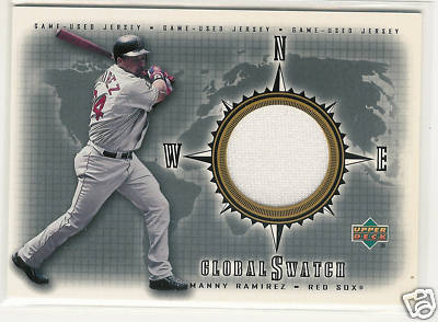 2002 UPPER DECK GLOBAL SWATCH MANNY RAMIREZ JERSEY