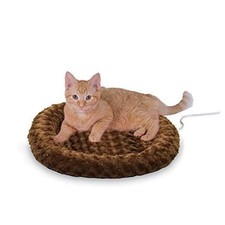 Heated Thermo-Kitty Fashion Small 18 Inches Round Mocha 18 Inch Pack of 1 