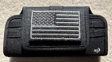 Nite Ize Clip Case Horizontal Universal Phone Holster XL USA Patch Black