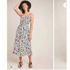 Corey Lynn Calter Arabella Midi Sundress Leopard Print Sleeveless Womens XS