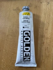 Golden Heavy Body Acrylic Paint Tube 5 oz Cadmium Yellow Medium PY35 1130-3