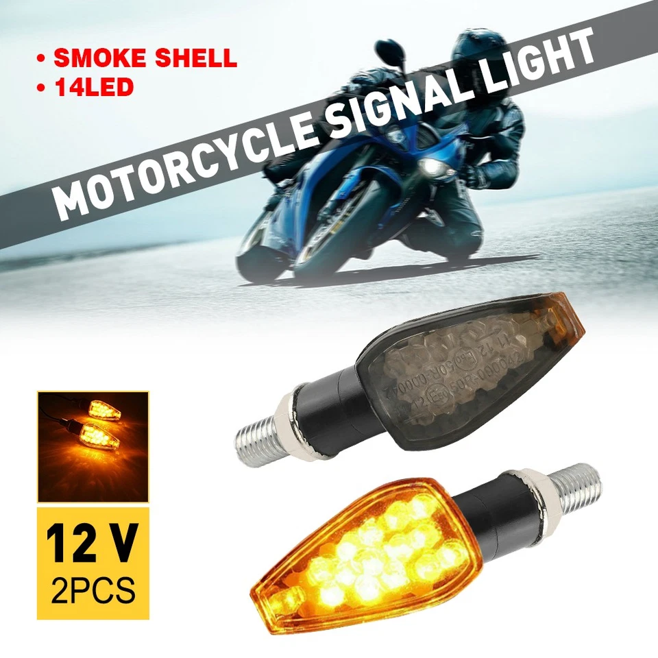 2Pcs Birght Amber LED Signal Turn Indicators Blinkers Light bulbs For Motorcycle - Image 2 of 4