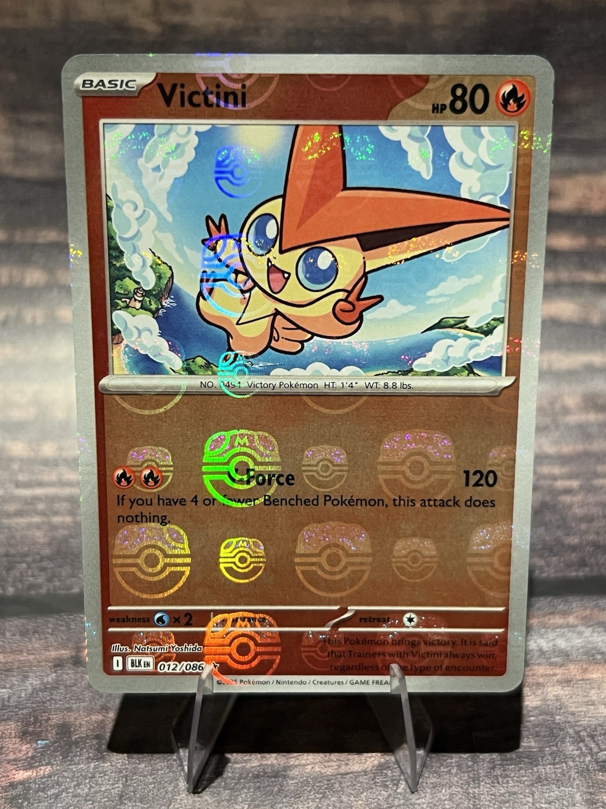 Victini 012/086 (Master Ball)SV: Black Bolt Pokemon Card