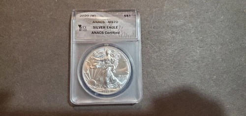 2020-(W) 1 oz. .999 American Eagle ANACS MS70 !! 1 Ounce Silver !!