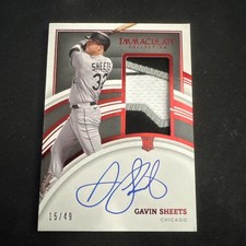 2022 Immaculate Collection, Gavin Sheets No. 105, Rookie Card, Patch Auto 15/49. rookie card picture
