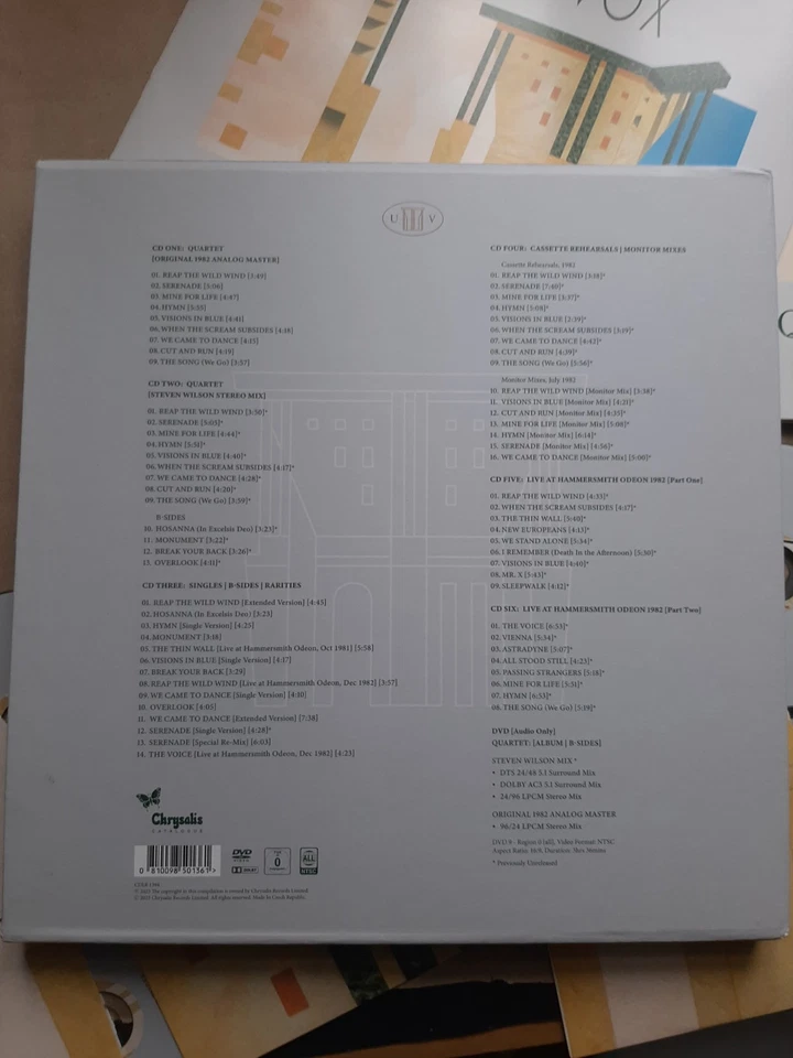 Ultravox – Quartet (6 CD + DVD AUDIO 5.1 DELUXE BOX SET - UNPLYD) - Image 3 of 3