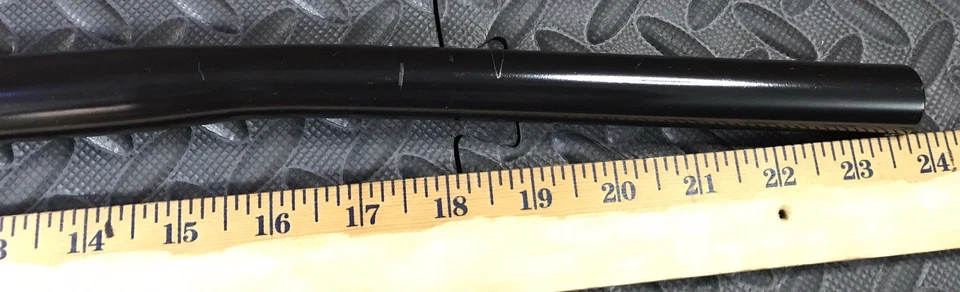 MTB 110S BICICLETA ACERO NEGRO 600 BARRA PLANA MANILLAR 5 GRADOS BARRIDO 22,3mm ABRAZADERA Foto 3 de 4