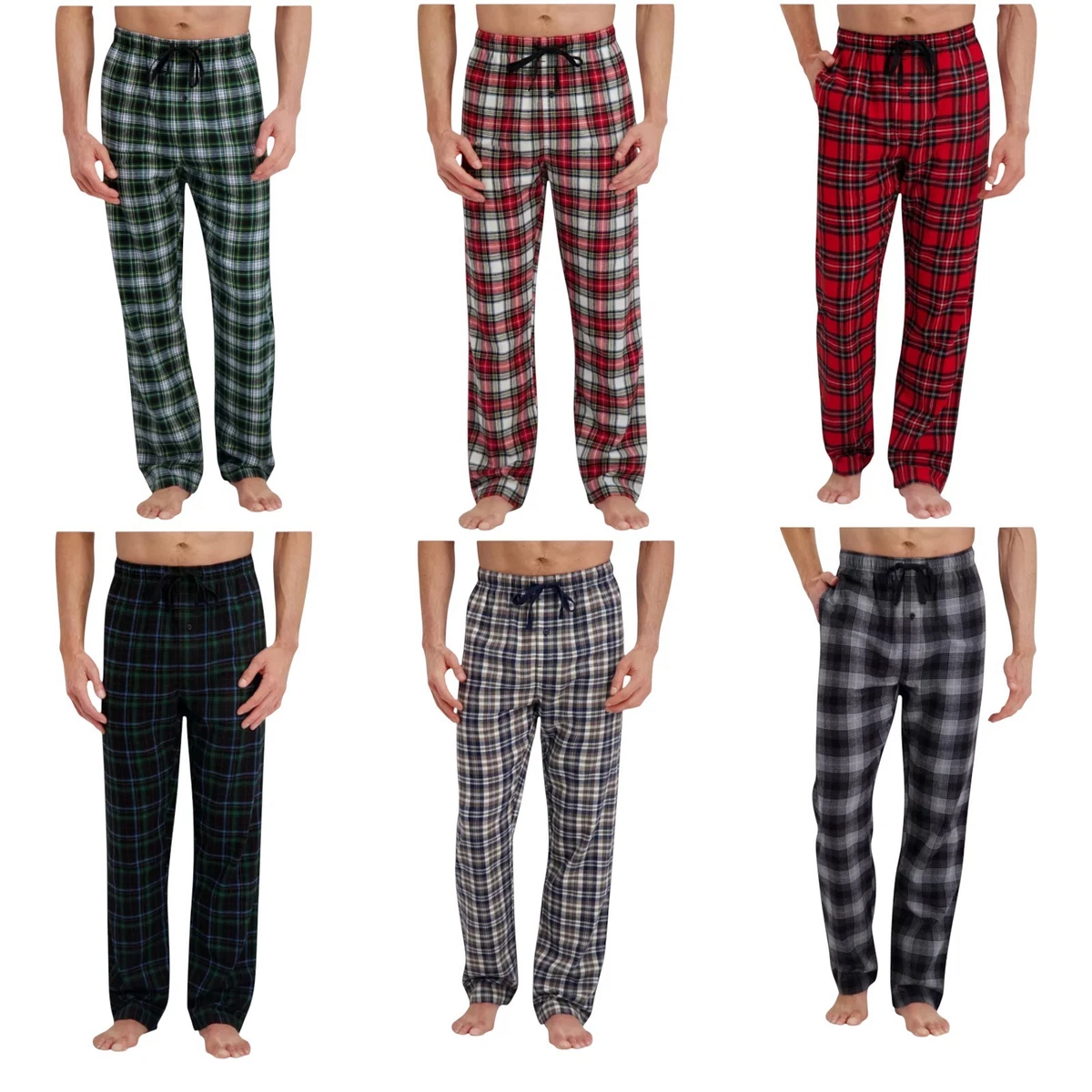 Different Touch Conjunto de 3 pantalones de pijama grandes y altos de