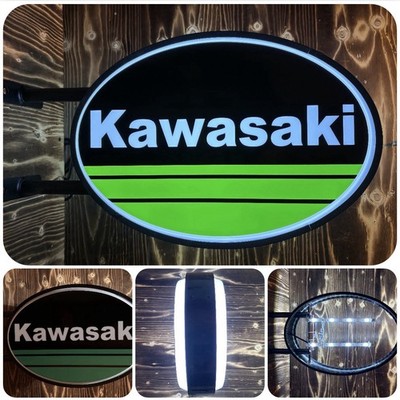 Kawasaki 25'' Two Sided LED Fixed Flange Sign