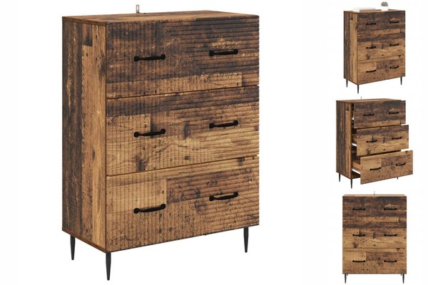 Kommode Schubladenschrank Sideboard Altholz 66X34,5X89,5 Cm Holzwerkstoff-image