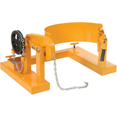 #ad Forklift Tilting 55 Gallon Drum Dumper Steel Yellow 800 Lb. Capacity $832.75
