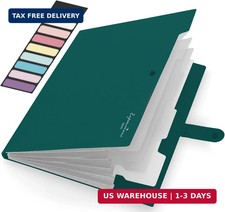 Sooez Accordion File Organizer, Expanding File Folder with Label, 5 Pocket