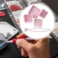 5Pcs 2.6mm Mini Fuse Beads Picking Tray Bead Sorting Tools Aligner with Tweezers