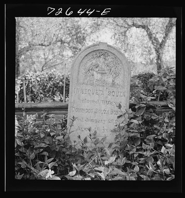 Mission San Jose California 1942 Tombstone of Emigrant from Sao Jorge Azores