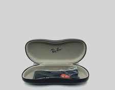 Ray Ban Sunglasses Eye Glasses Hard Case  Cloth wipe Clam Shell Black Leather