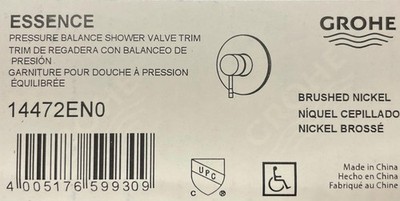 Grohe Essence 14472EN0 Pressure Balanced Valve Trim,Brushed Nickel *NEW*