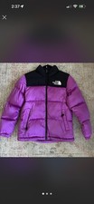 The North Face girls purple puffer jacket size L 14-16 youth