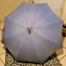 Vintage Umbrella Parasol French Paris Pierre Vaux GREY 43" W