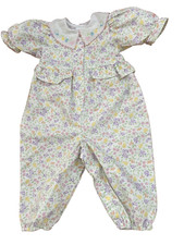 Vintage OshKosh Fruit Romper 18 mos Puffed Sleeves Ruffles Collar