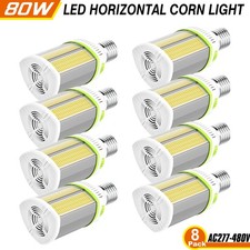 8 PACK 80W Led Corn Light Bulb 4500K/5000K/5700K, E39 Base Warehouse Lamp 480V